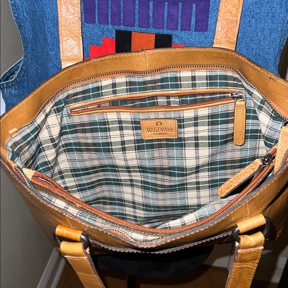 Wild West Los Angeles tan Leather shoulder Bag - Picture 2 of 11